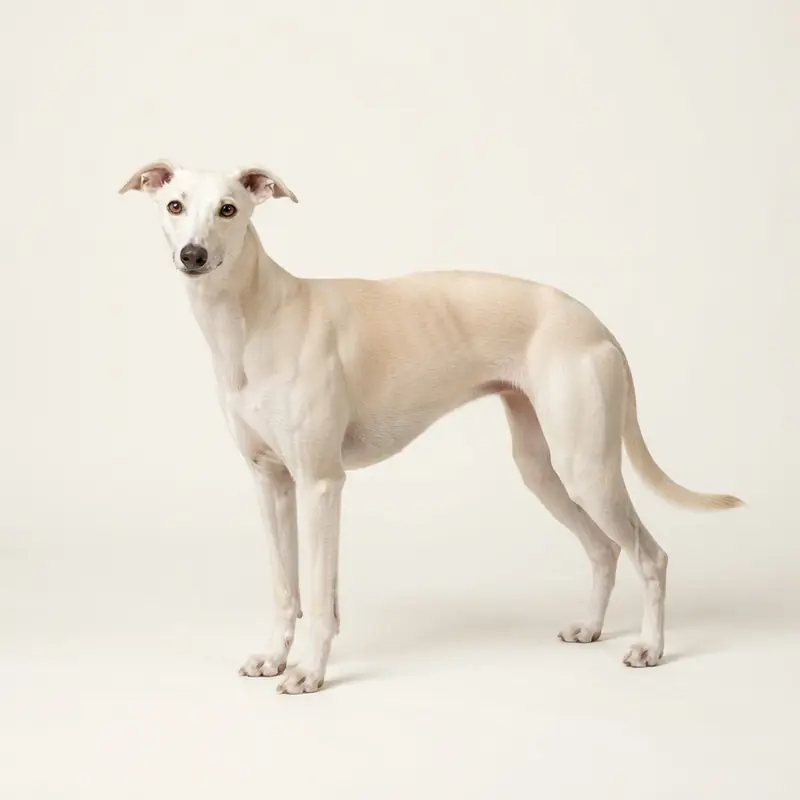 奶油色的成年惠比特犬