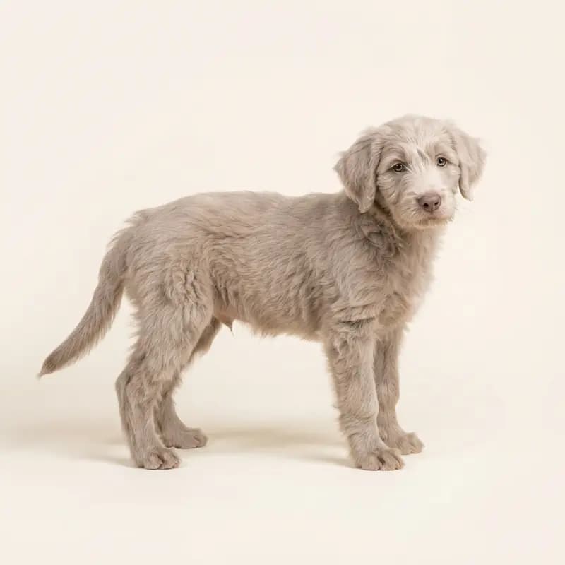 贝加马斯卡牧羊犬 Welpe in 伊莎贝拉色