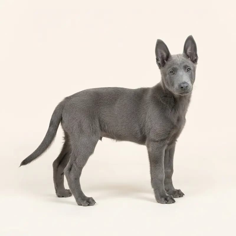 马里努阿犬 Welpe in 蓝色