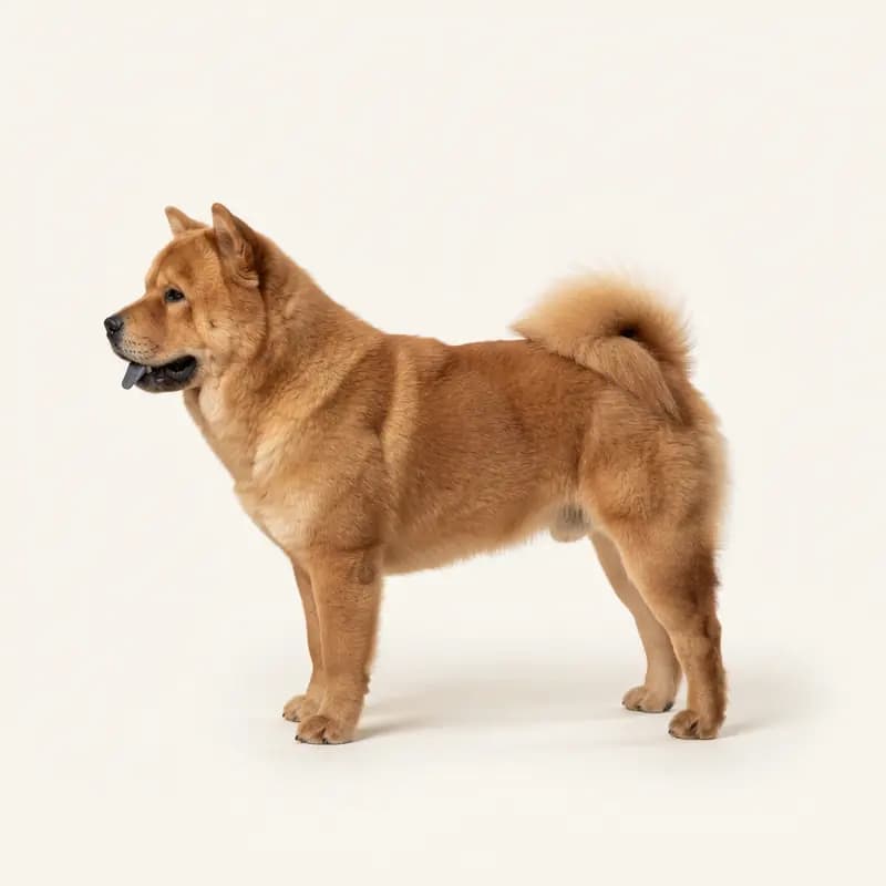 短毛毛型的松狮犬