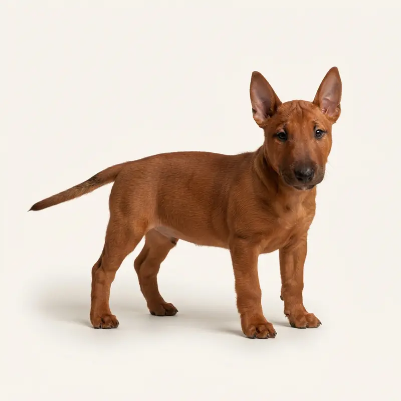 Bull Terriër-pup in Rood