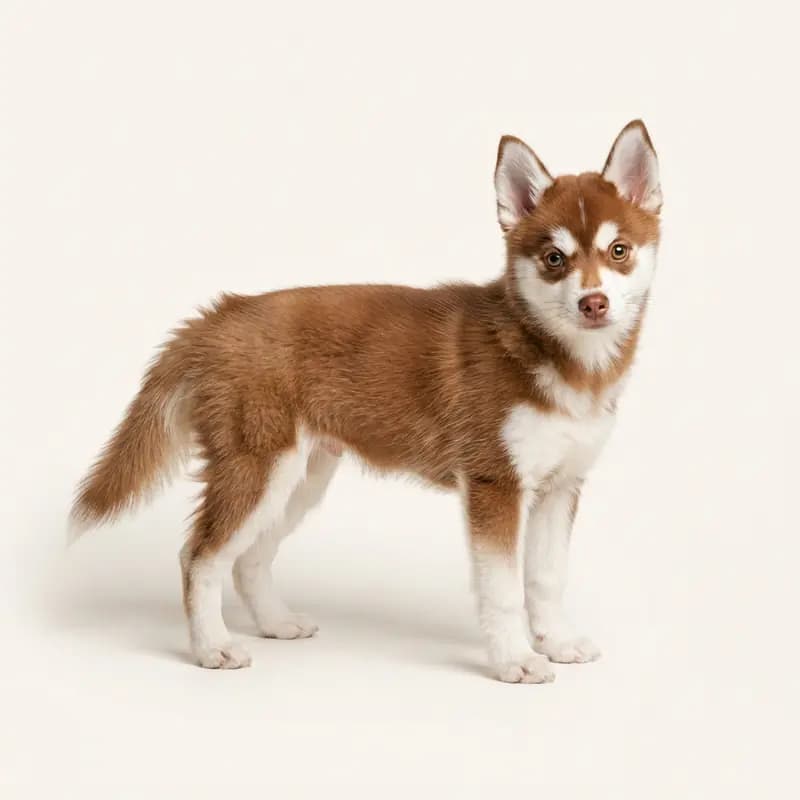 阿拉斯加克利凯犬 Welpe in 红白色