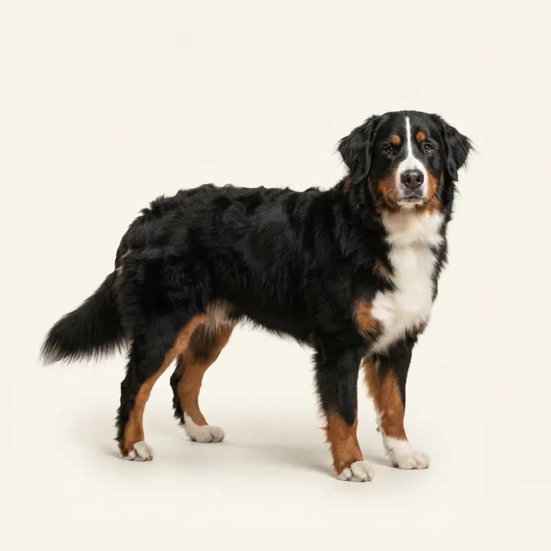 三色的成年伯恩山犬