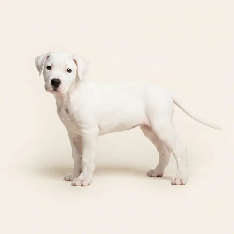 阿根廷杜高犬 Welpe in 白色