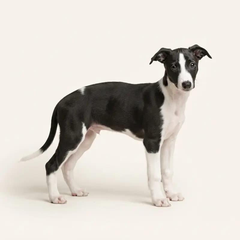 惠比特犬 Welpe in 黑白色