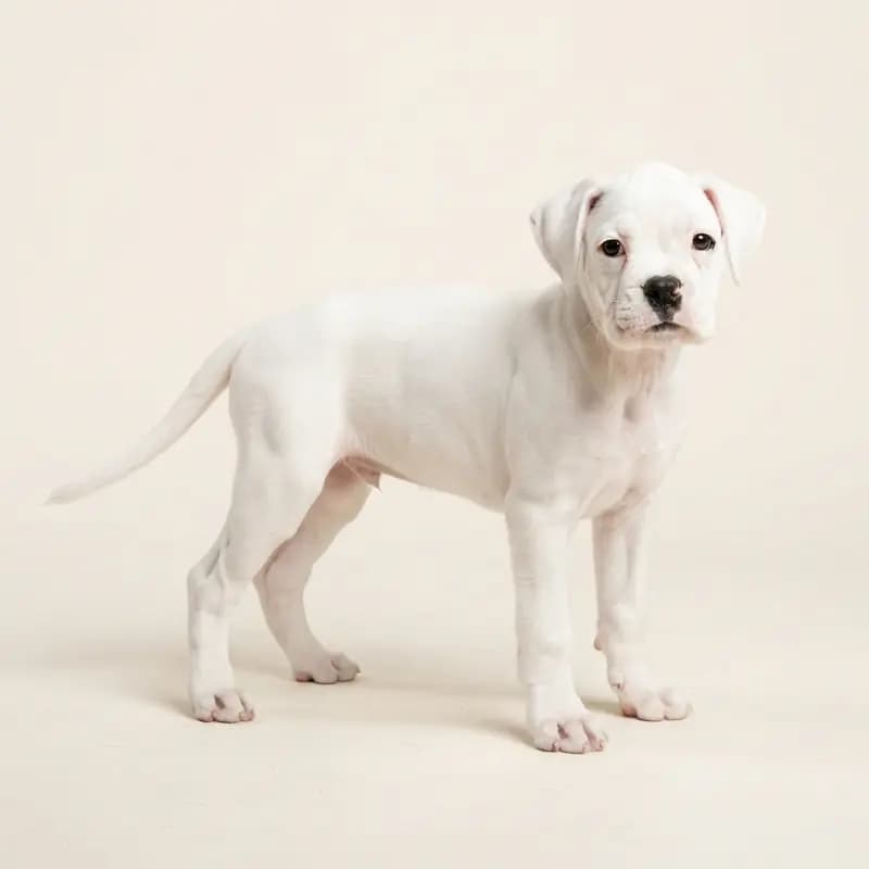 拳师犬 Welpe in 白色