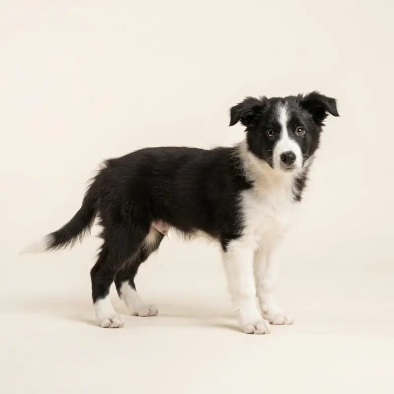 边境牧羊犬 Welpe in 黑白色
