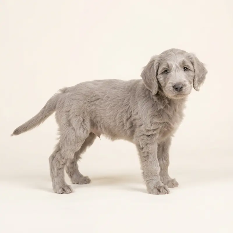 Whoodle puppy in 银色
