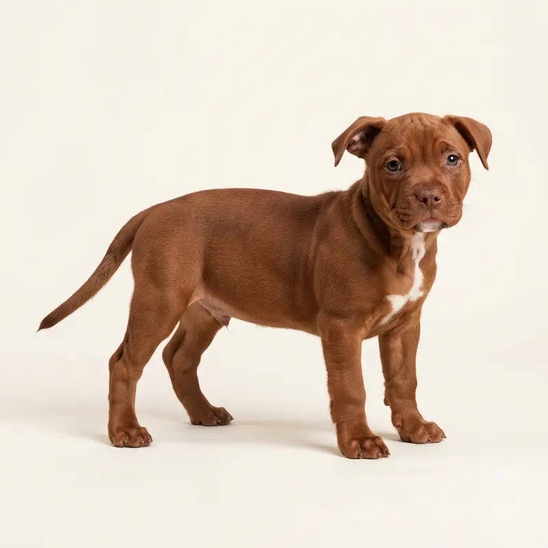 Pocket Bully puppy in 红色
