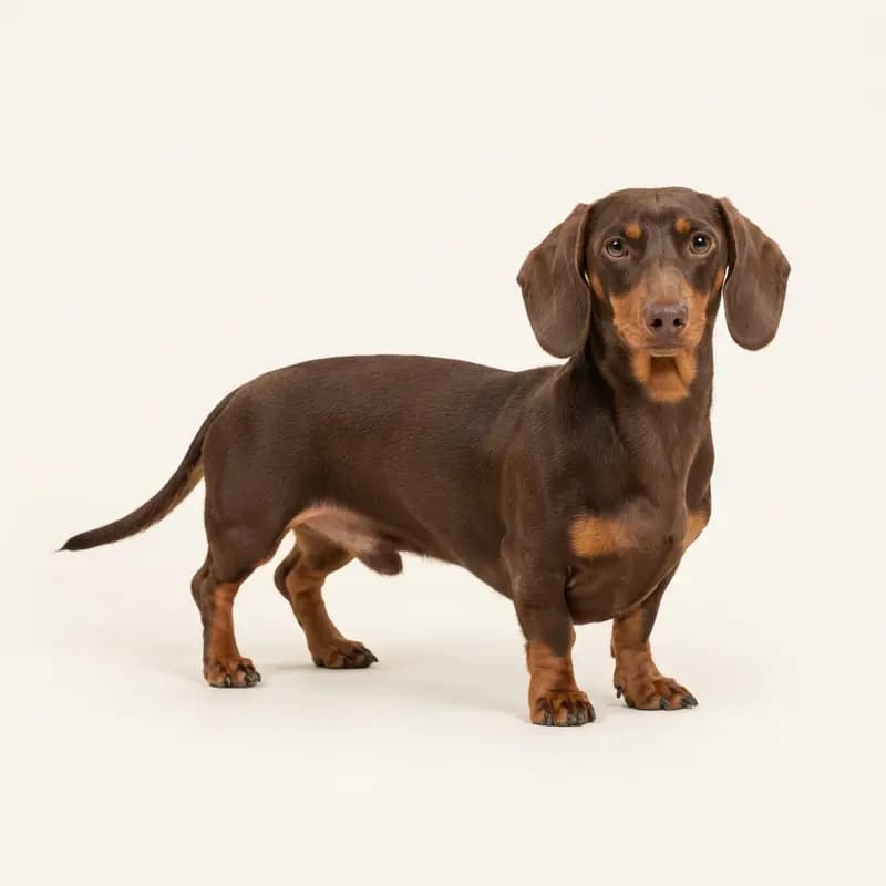 棕褐双色的成年腊肠犬