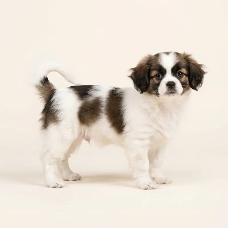 西藏猎犬 Welpe in 花斑色