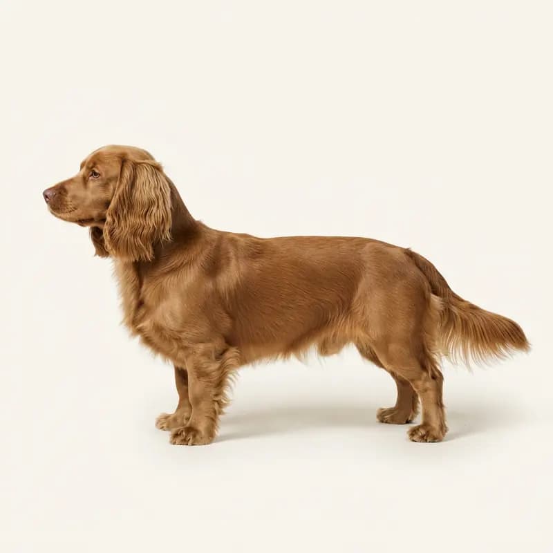 中长毛毛型的苏塞克斯猎犬
