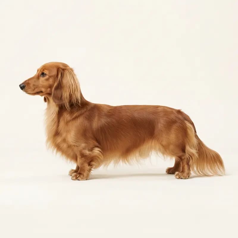 长毛毛型的腊肠犬