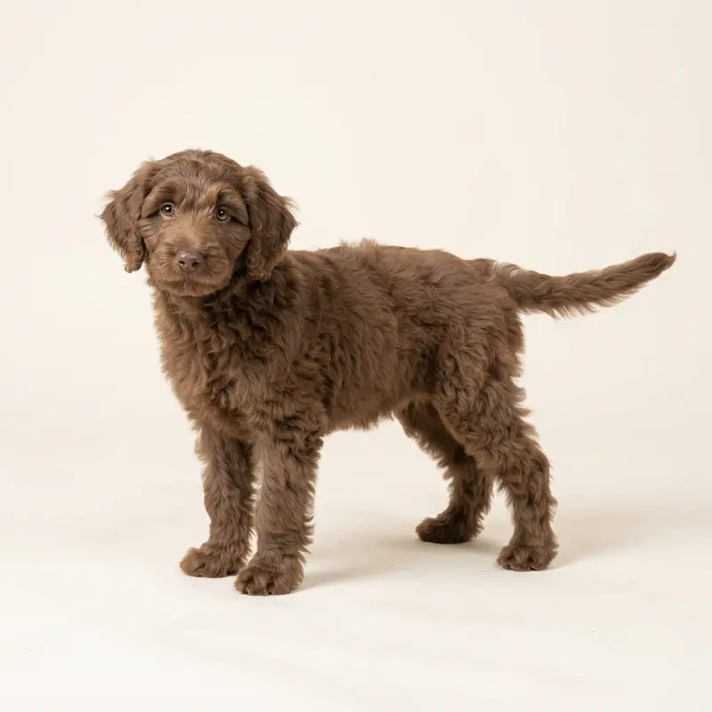 Sheepadoodle puppy in 棕色