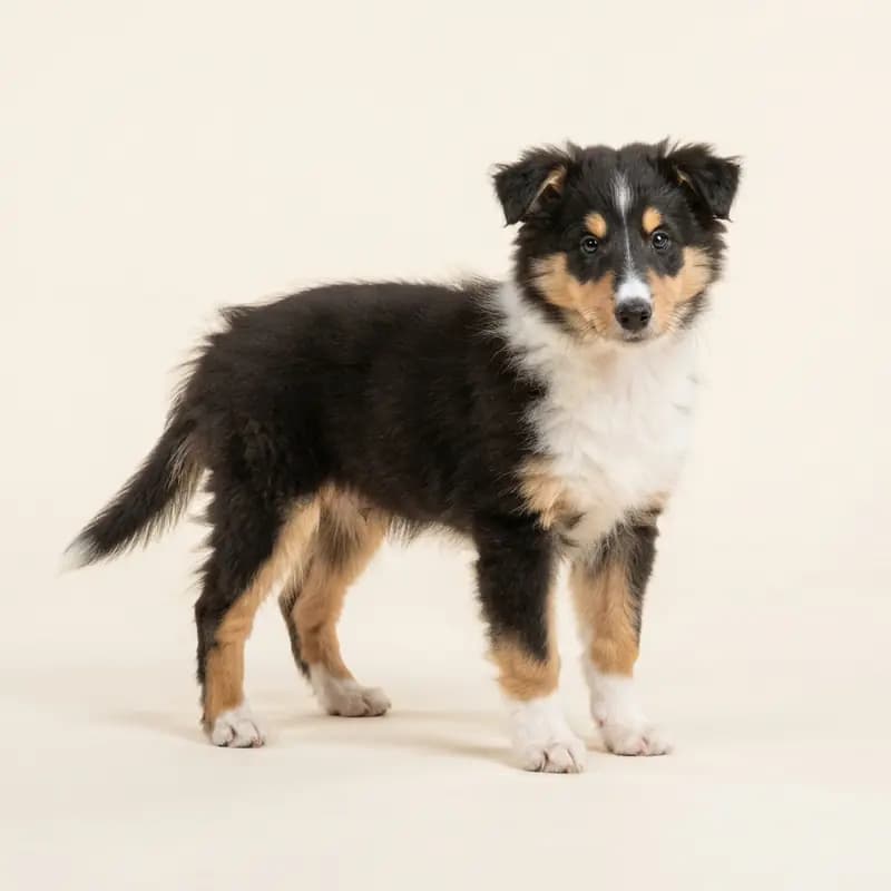 American Collie puppy in Tricolor