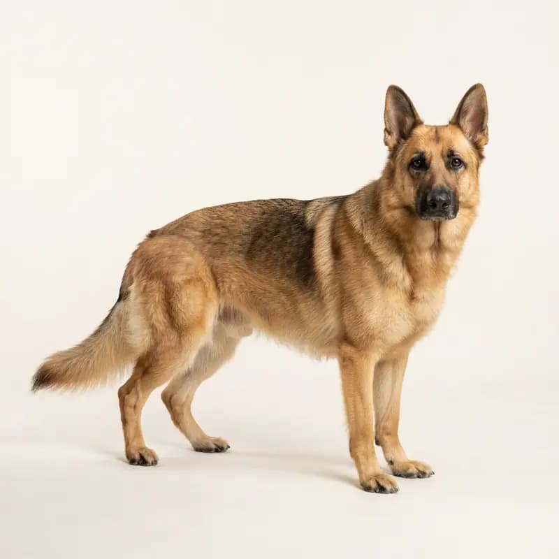 貂色的成年德国牧羊犬