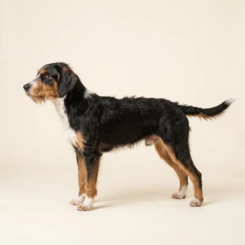 Small Swiss Hound (Bernese) with Wire