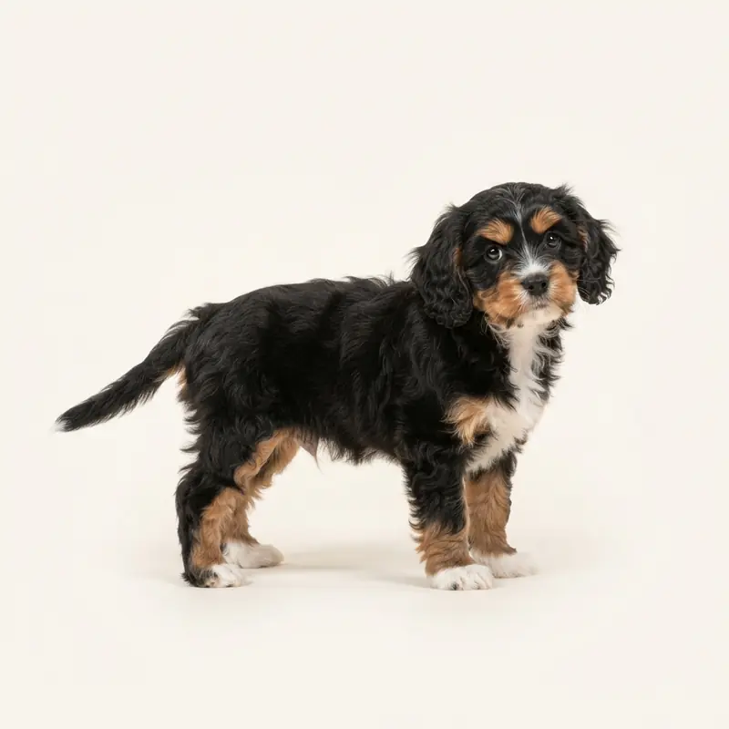 Cavachon puppy in 三色