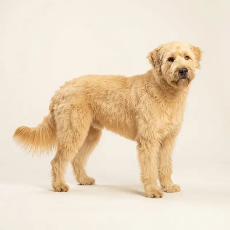 黄色的成年阿登牧羊犬