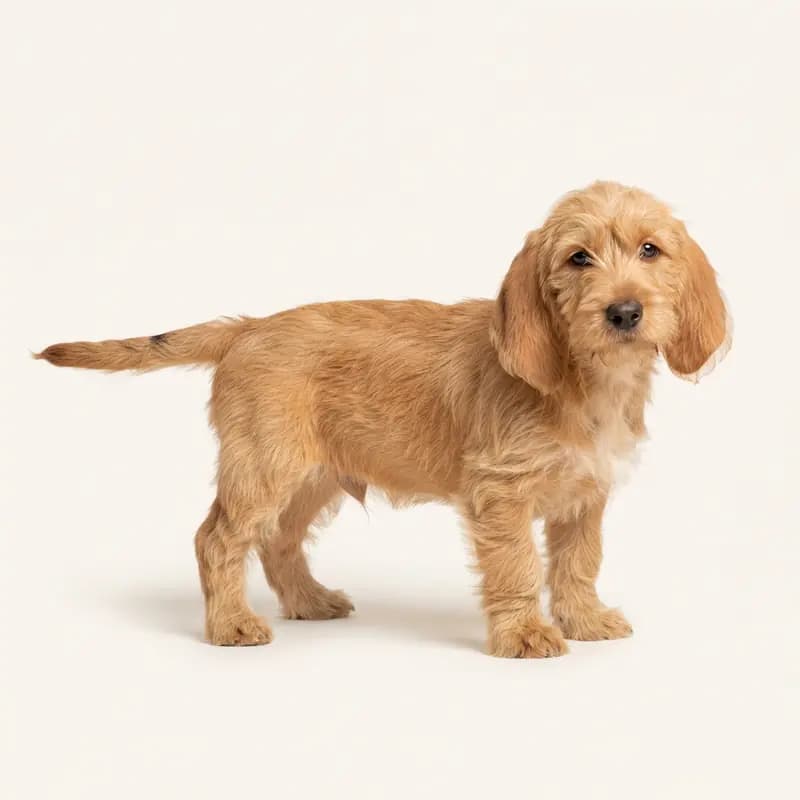 Pequeño Basset Grifón Vendeano Welpe in Naranja