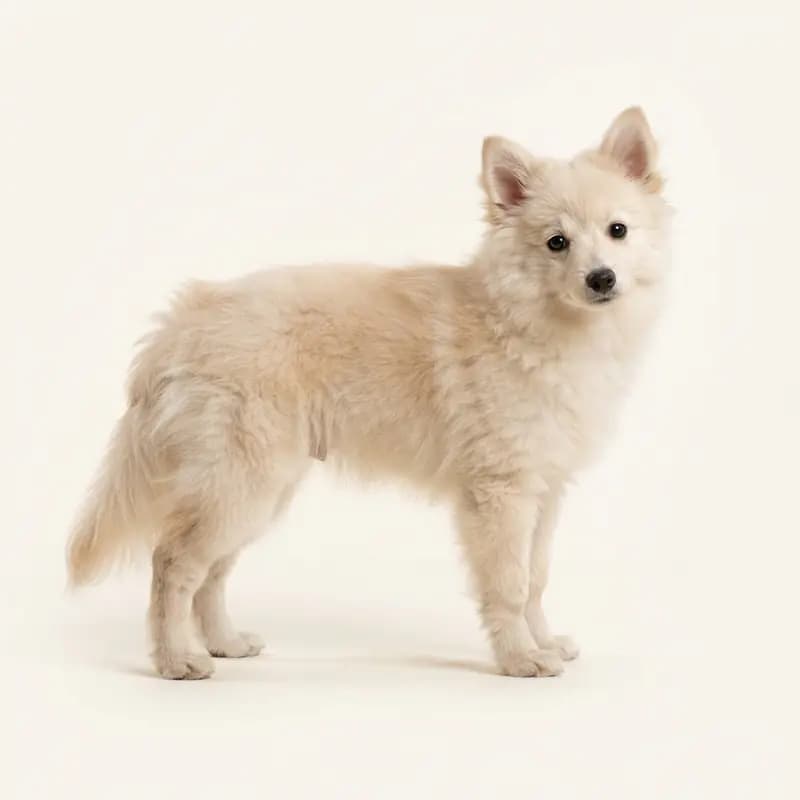 意大利沃皮诺犬 Welpe in 奶油色
