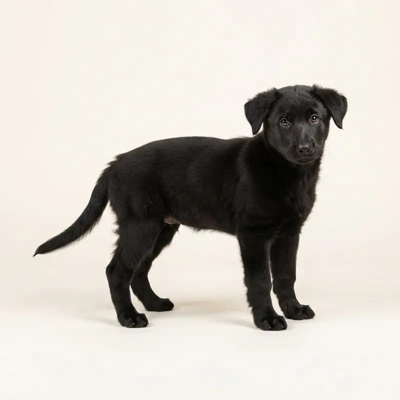 阿尔卑斯牧羊犬 Welpe in 黑色