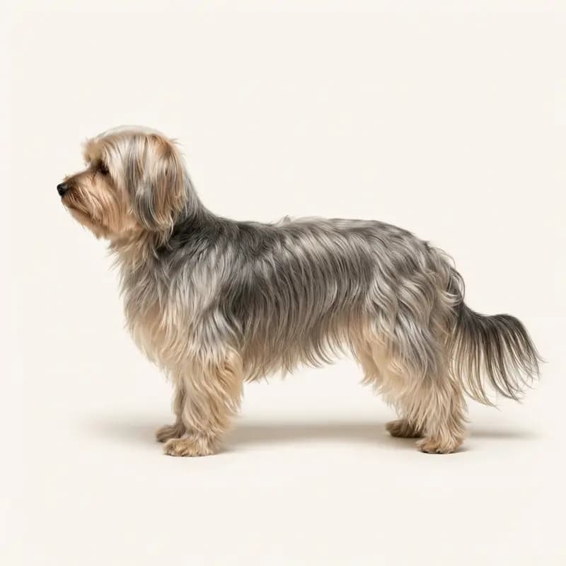 Yorkiepoo (Jorkšírský teriér x Pudl) s typem srsti Dlouhá srst