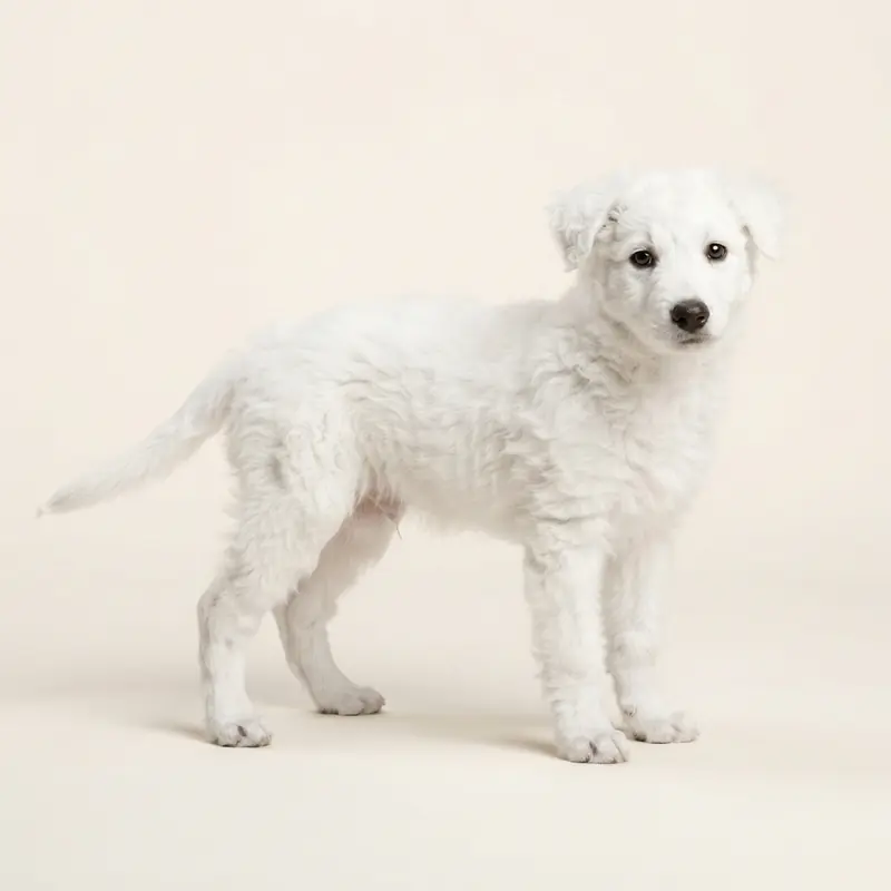 Cucciolo di Mudi color Bianco