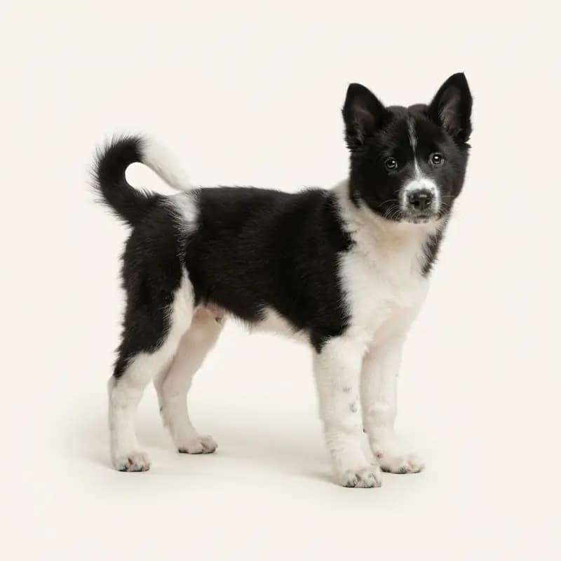 泰国邦卡犬 Welpe in 黑白色