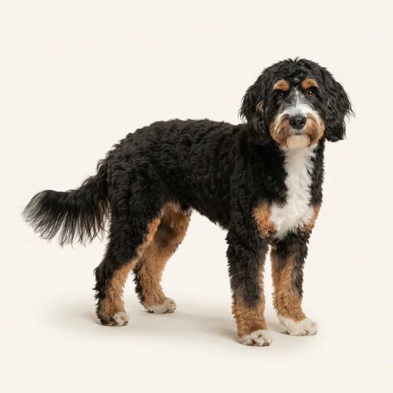 Aussiedoodle adulto en Tricolor