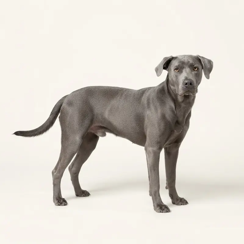 灰色的成年卡塔豪拉豹犬