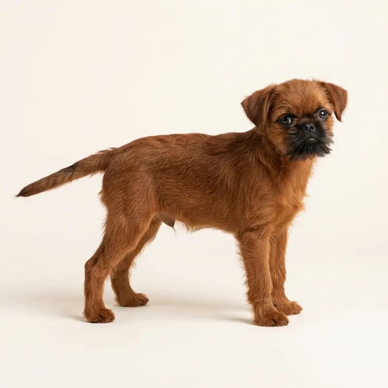 布鲁塞尔格里芬犬 Welpe in 红色