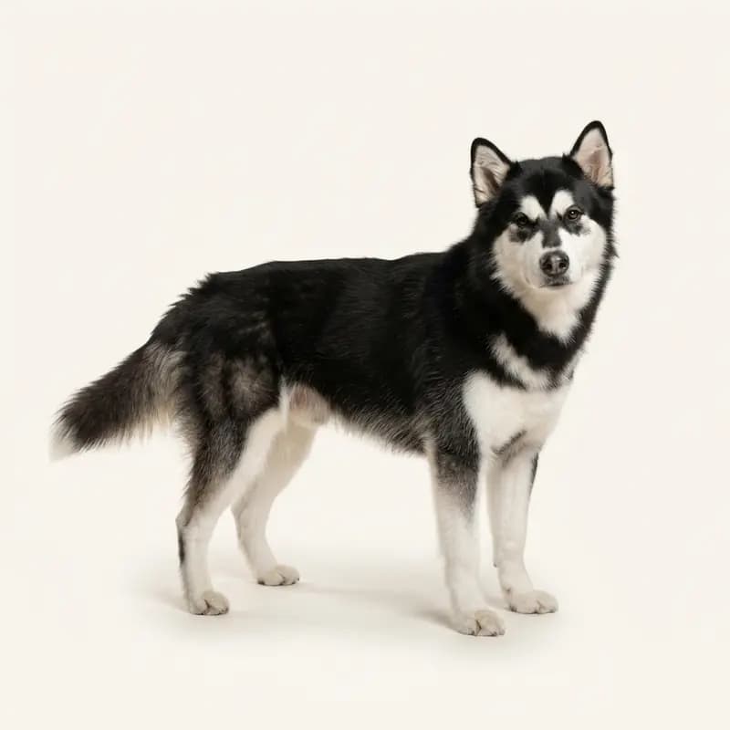 Alaskan Malamute ausgewachsen, Schwarz-Weiß