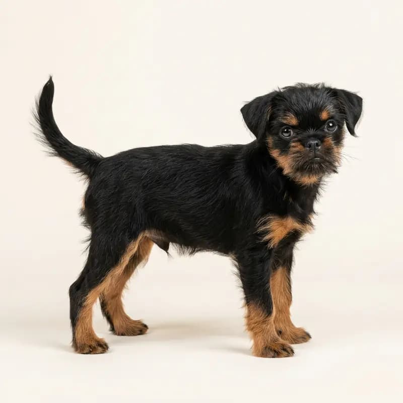 比利时格里芬犬 Welpe in 黑褐双色