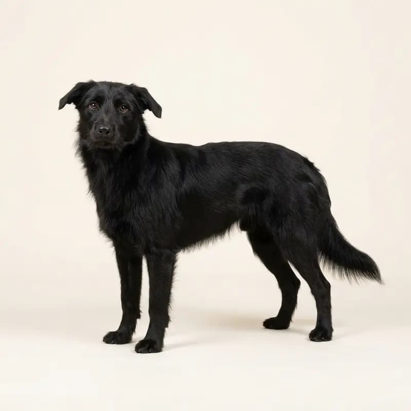 Berger des Pyrénées (pelo corto) adulto en Negro