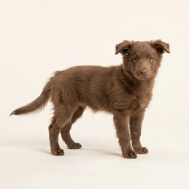 边境牧羊犬 Welpe in 棕色