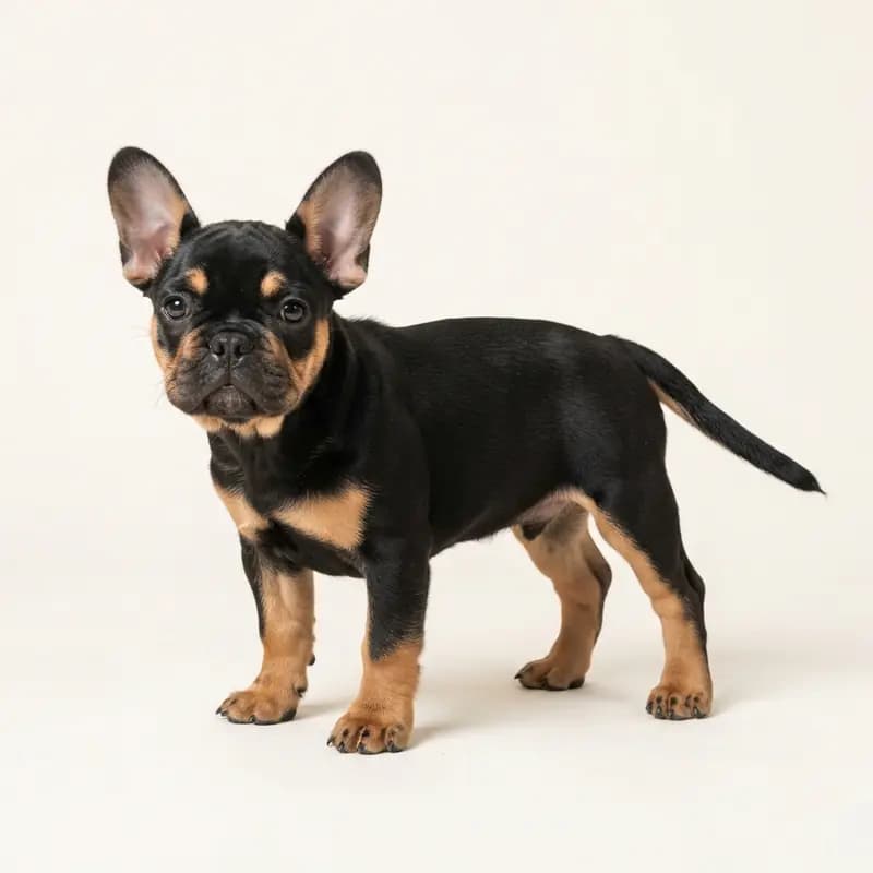 Französische Bulldogge Welpe in Schwarz mit Loh