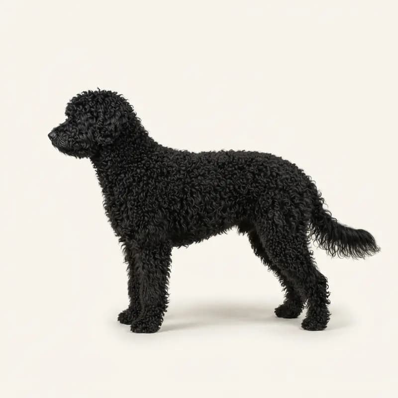 Cão de Água Português com Pelo encaracolado