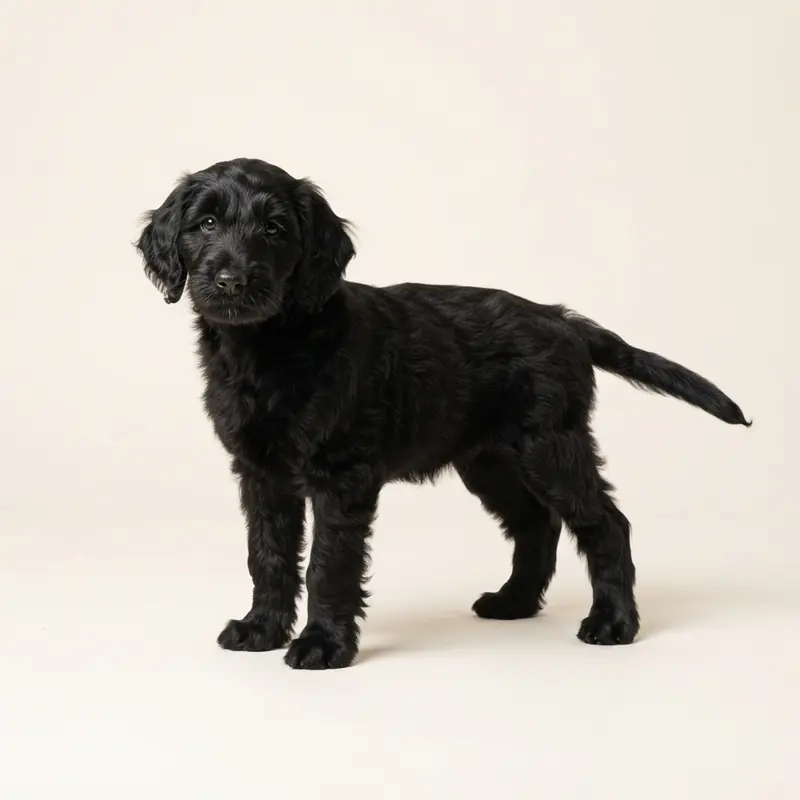 Whoodle puppy in 黑色