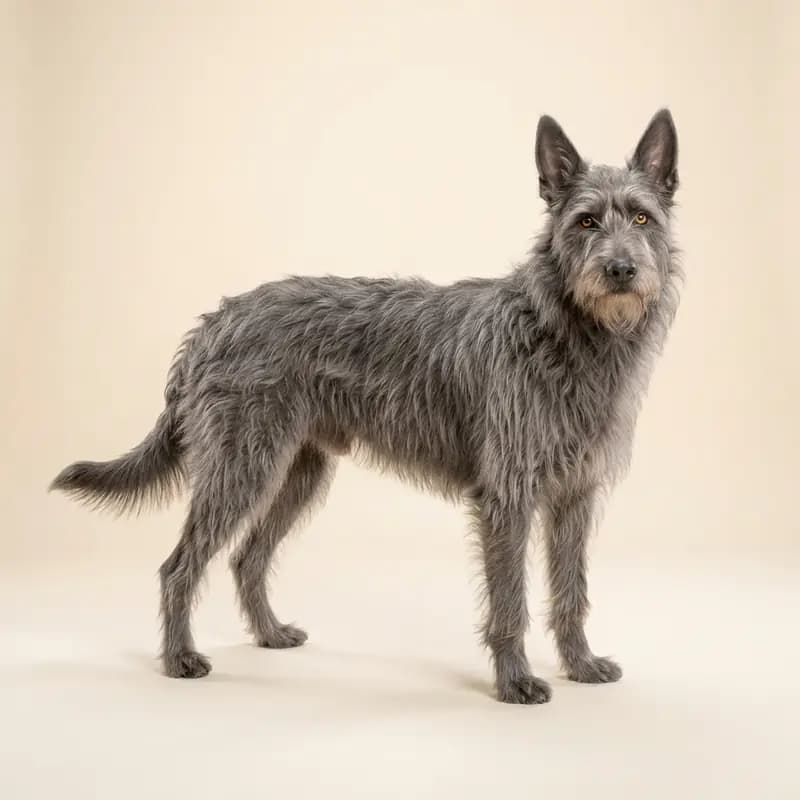 灰色的成年皮卡第牧羊犬
