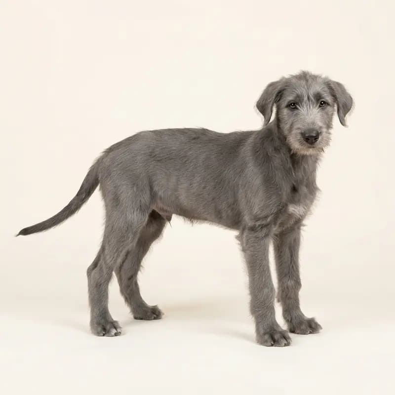 爱尔兰猎狼犬 Welpe in 灰色