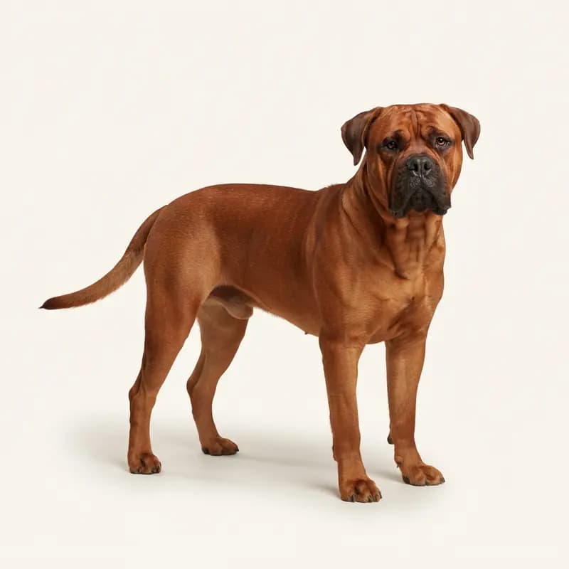 Adult Bullmastiff in Red