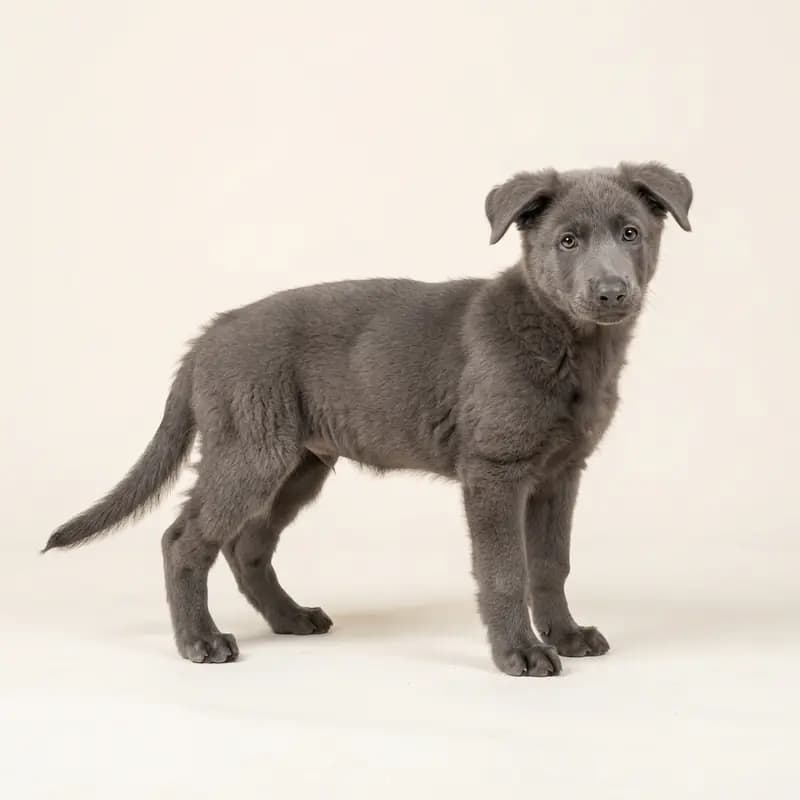 Eski Alman Çoban Köpeği Welpe in Mavi