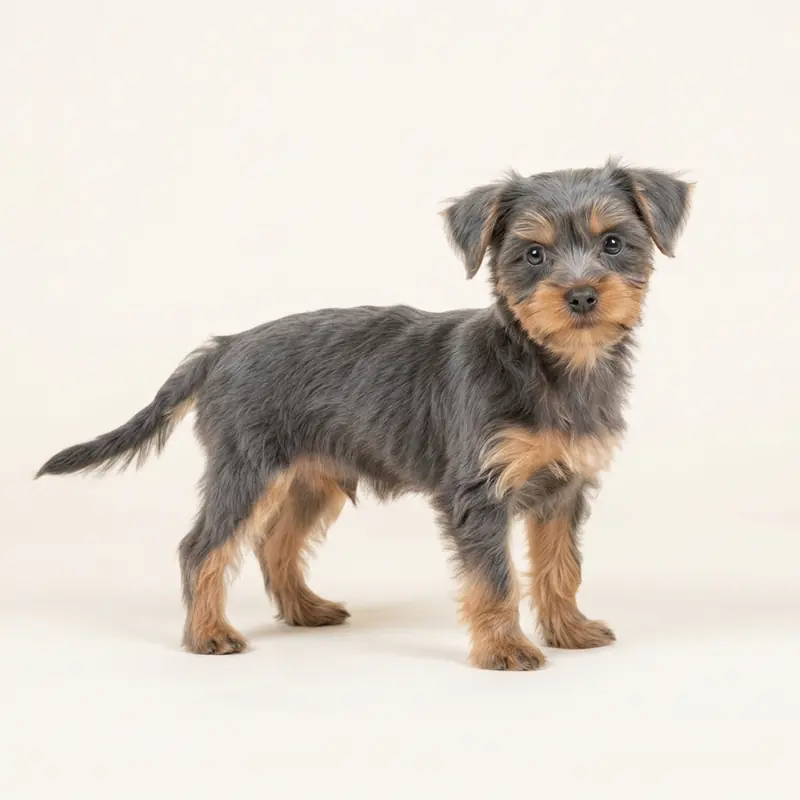 Morkie puppy in 蓝褐双色