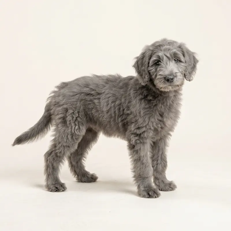 Sheepadoodle puppy in 灰色