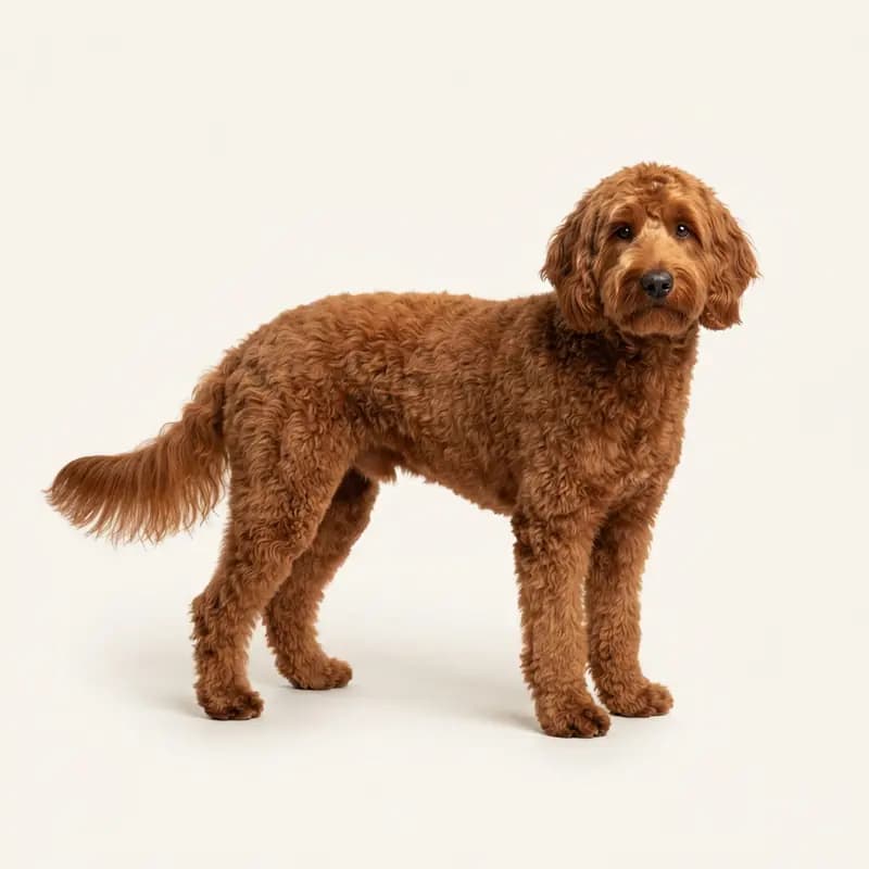 Adult Australian Labradoodle in Red