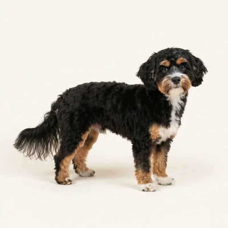 三色的成年马耳他贵宾犬（马耳他犬 x 贵宾犬）