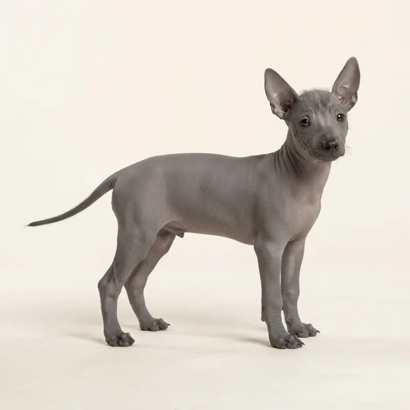 秘鲁无毛犬 Welpe in 灰色