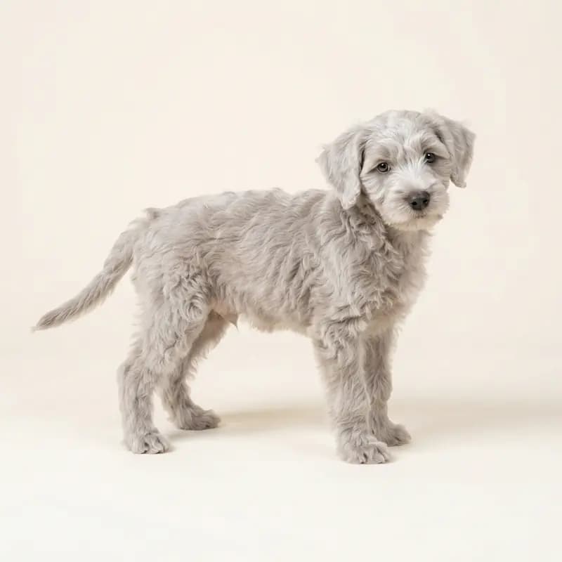 雪纳瑞贵宾犬（雪纳瑞 x 贵宾犬） Welpe in 银色