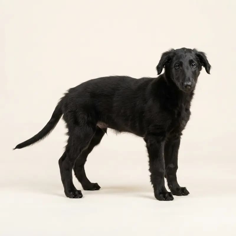 俄罗斯猎狼犬 Welpe in 黑色